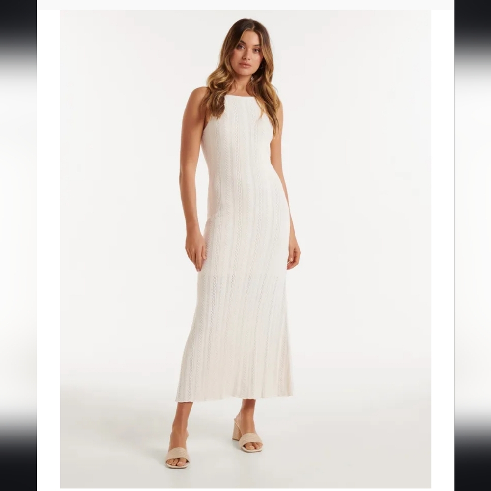 Ever New Taylor Pointelle Midi Knit Dress